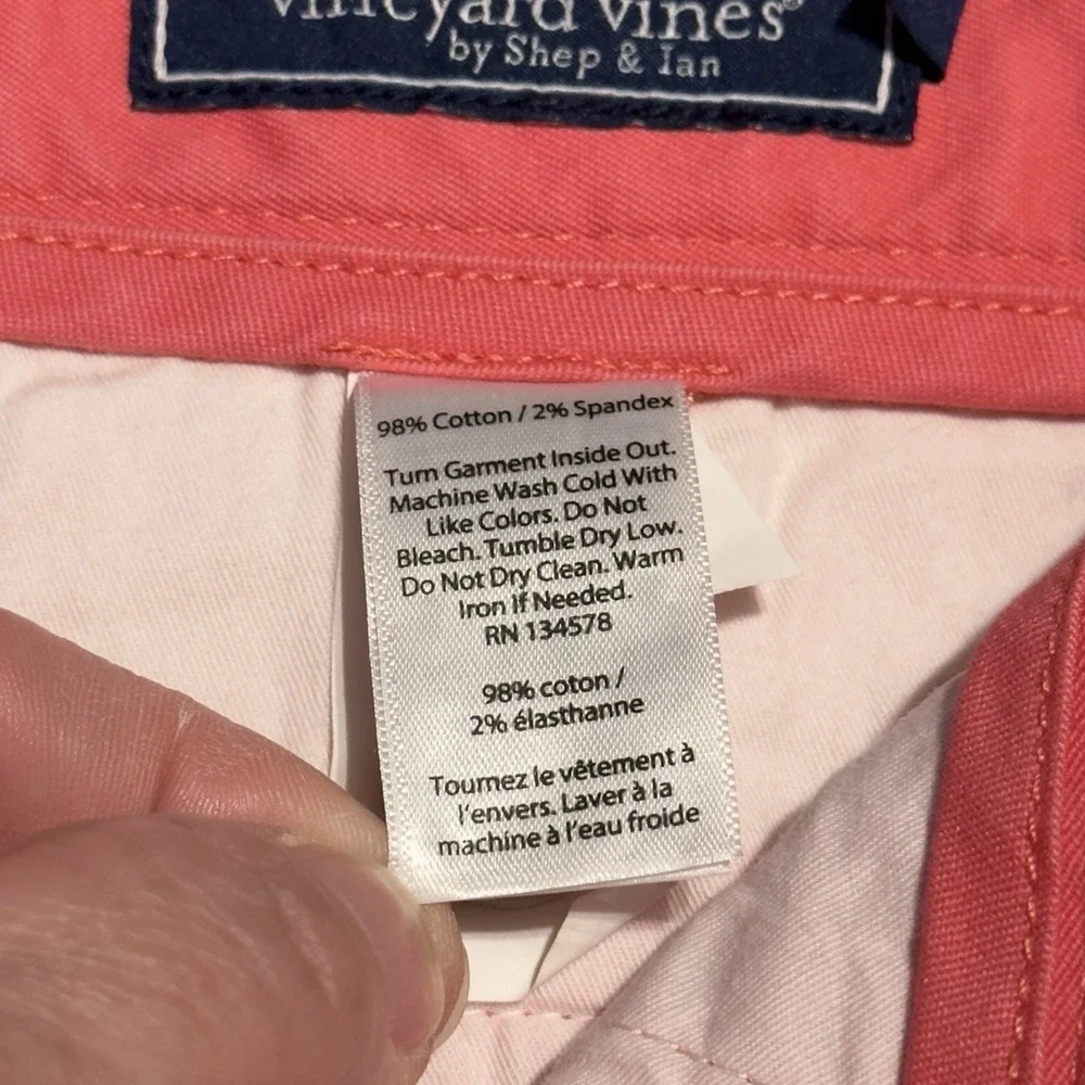 Vineyard Vines Shep & Ian Flat Front Breaker Shorts Men's Sz 31 Light Red Salmon
